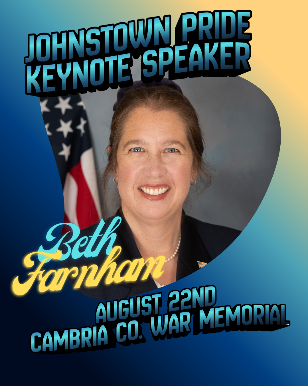 Beth Farnham, keynote speaker at Johnstown Pride 2026