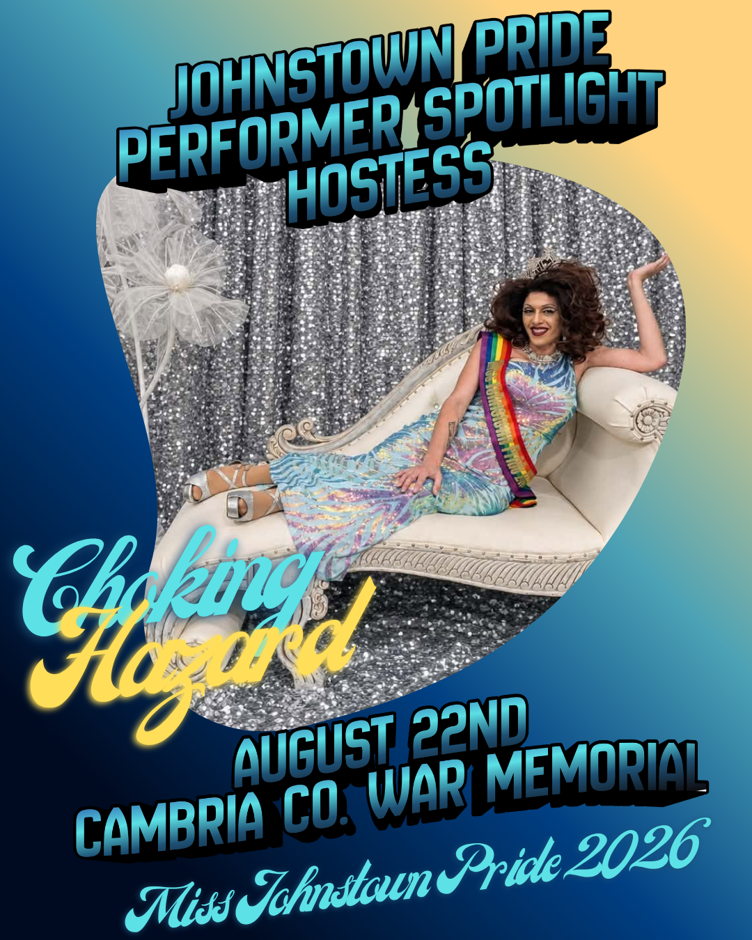 Choking Hazard, Miss Johnstown Pride 2026 and co-host of Johnstown Pride