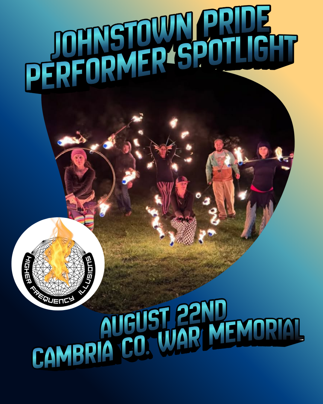 Higher Frequency Illusions performing at Johnstown Pride 2026