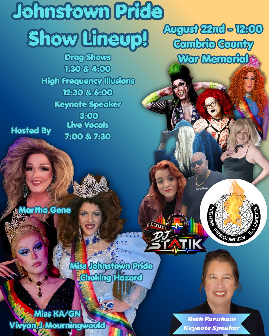 Meet Our Performers at Johnstown Pride