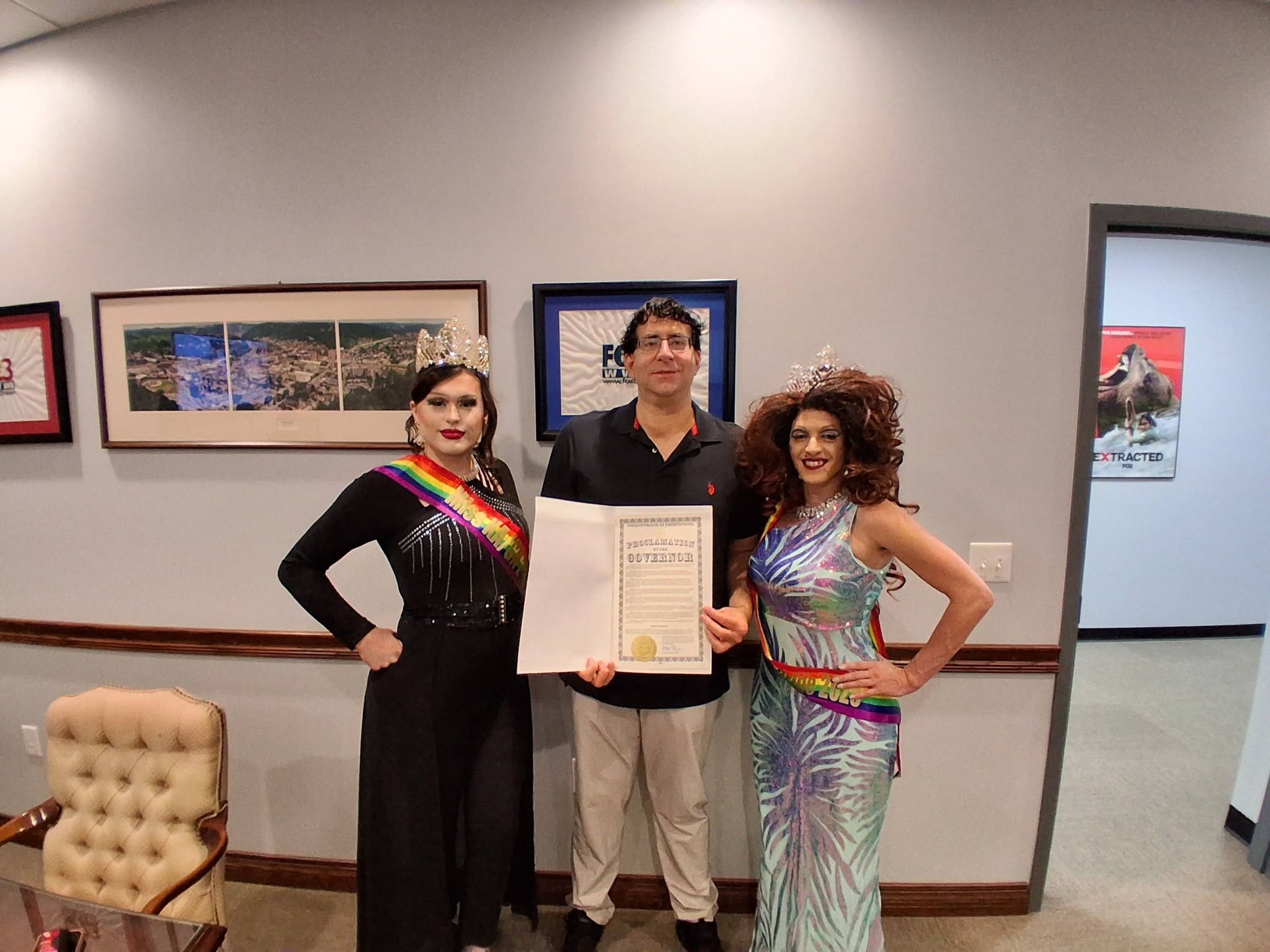 Johnstown Pride representatives with the 2026 Pennsylvania Governor's proclamation recognizing Johnstown Pride