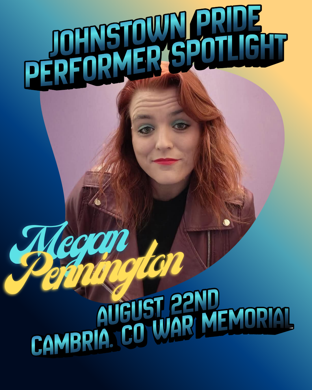 Megan Pennington featured in the Johnstown Pride 2026 performer spotlight
