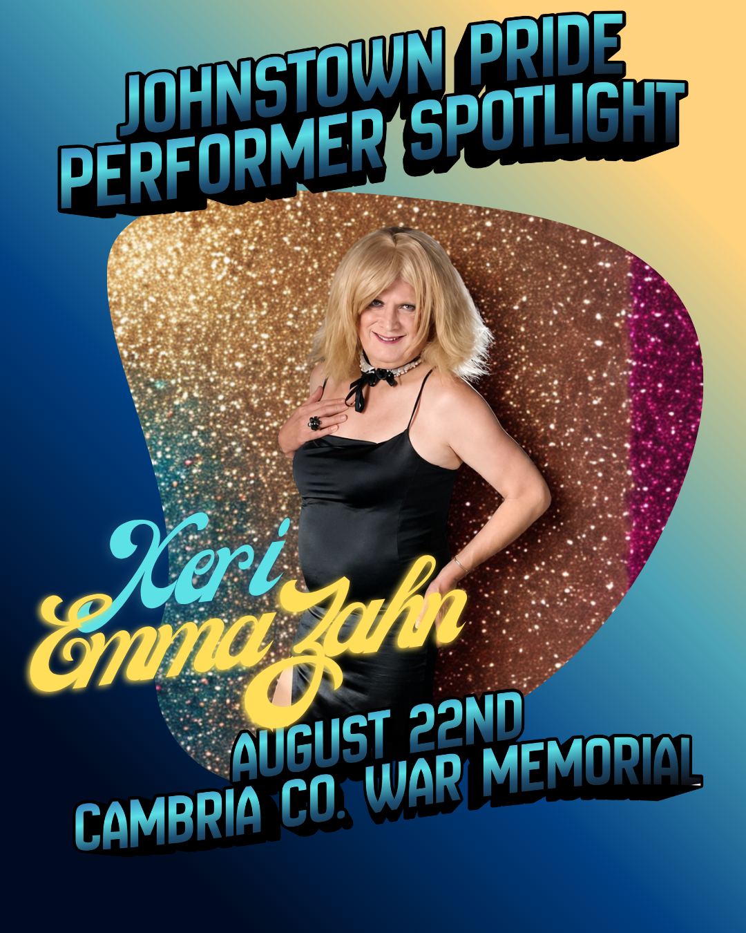 Xeri Emma Zahn featured in the Johnstown Pride 2026 performer spotlight